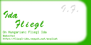 ida fliegl business card